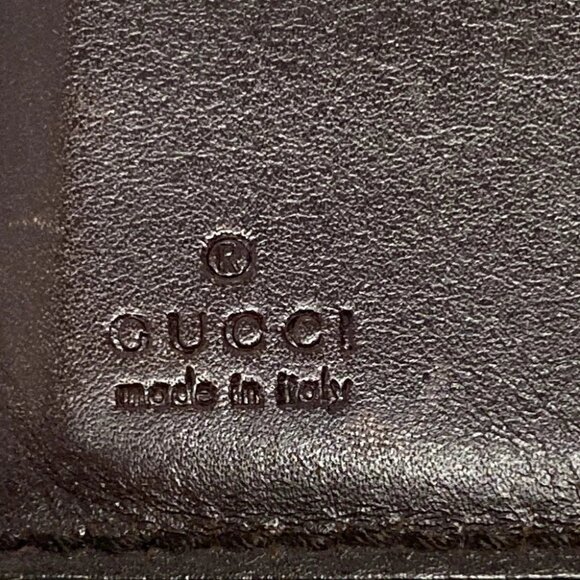 GUCCI Guccissima Brown Leather - Bifold Wallet - Picture 11 of 11